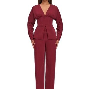 Andrea Iyamah Gia Blazer in Plum